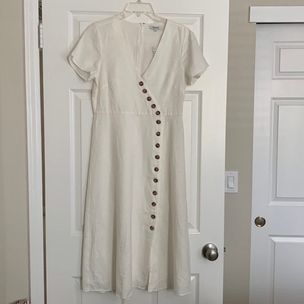 Madewell Cream dress, Size 4 machine wash